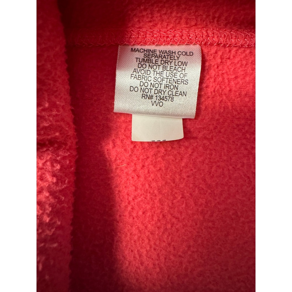 Vineyard Vines Women's Small Pink Fleece Vest Full Zip Whale Logo Pockets - Picture 7 of 7